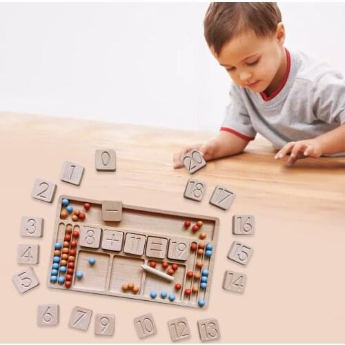 1pc Math Digital Tracking Board Beads Educational Counting Skills Math Toys