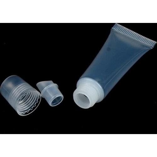 10pcs/bag 5/8/10/15ml Clear Lip gloss Tube Container Lip Balm Soft Tube Makeup Empty Lip Gloss Tubes Lipstick Tube Squeeze