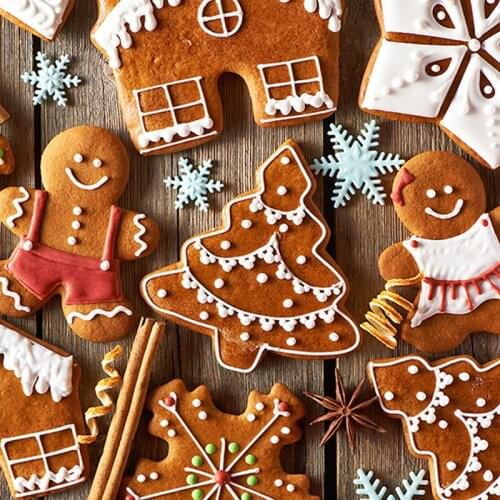 10pc Christmas Tree Stainless Steel Biscuit Mix Baking Cut Fruit Cookies Cutter Biscuit Fondant Cake Decoration Baking Mould Set