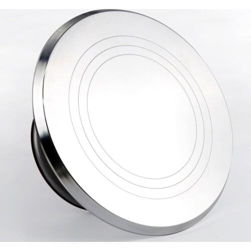 12 Inch Stainless Steel Turntable Mold Scraper Decorating Nozzle Cake Decorating Table Manual Turntable Cake Stand Cake Tools