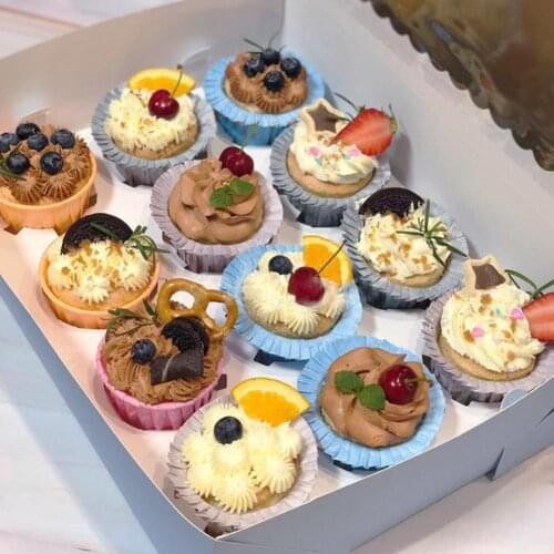 30Pcs Baking Cups Cupcake Liners Non-stick Disposable Oil-proof Paper Anti-fade Muffin Birthday Party DIY Kitchen Dessert Mold