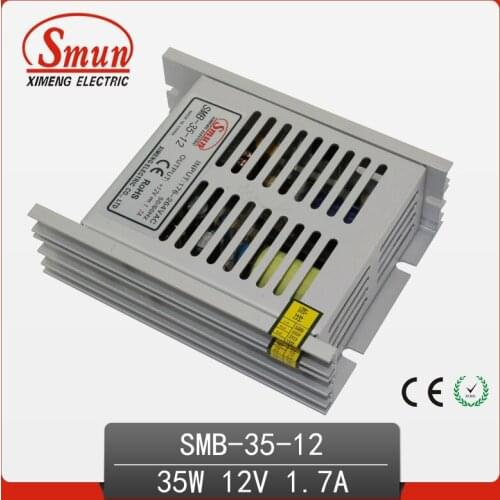 35W Ultra Thin Type Single Output Switching Mode Power Supply 12V 3A AC-DC Slim Led Driver SMB-35-12
