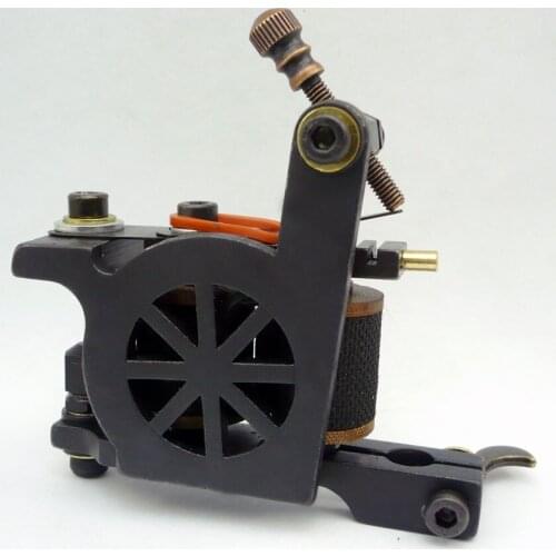 5Pcs/lot Professional Handmade Tattoo Machine 10 Wrap Coils Iron Cast Frame Custom Tattoo Gun For Liner Shader HTM-6275