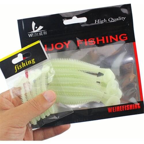 5PCS/bag Fishing Lure 60mm90mm Artificial Silica gel Soft Bait Sparkling Minnow Soft Fish T tail Wobbler Jig Pike Fishing tackle