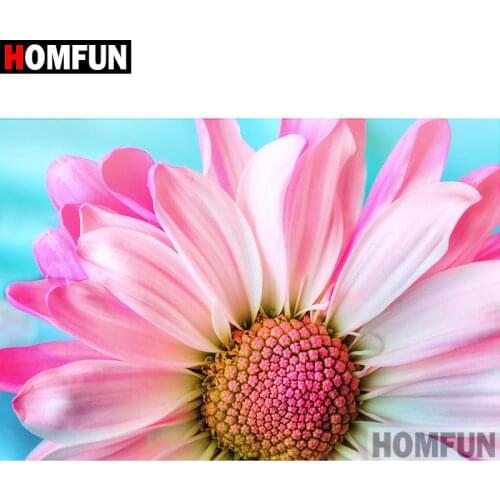 HOMFUN 5D DIY Diamond Painting Full Square/Round Drill "Pink flower" Embroidery Cross Stitch gift Home Decor Gift A07758