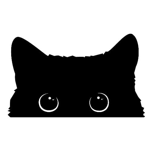Car Stickers Decor Motorcycle Decals Cat peeking with big eyes Vinyl Decorative Accessories Waterproof PVC,15cmx9cm