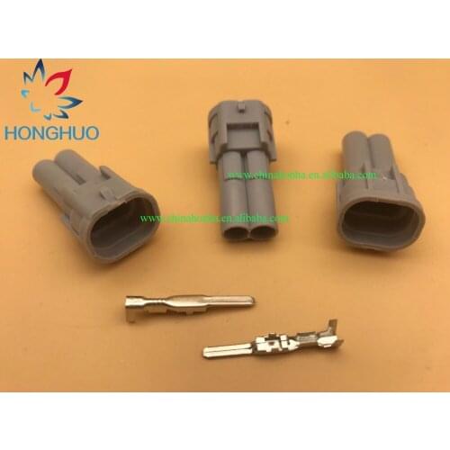 Free shipping 10sets 2 Pin Female and Male Fuel Injector Automotive Electrical Connector For Santana 3000 Subaru 6189-0060