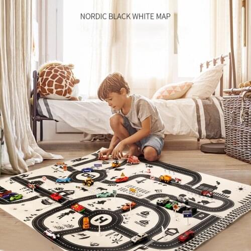Childrens Toys Baby Play Mat Kids Large Urban Traffic Parking Lot Play Mat Waterproof Non-Woven Kids Car Toy 130*100CM