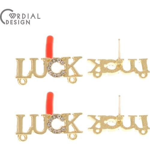 Cordial Design 100Pcs 9*21MM Jewelry Accessories/DIY Making/Rhinestone Earrings Stud/Hand Made/Jewelry Findings & Components