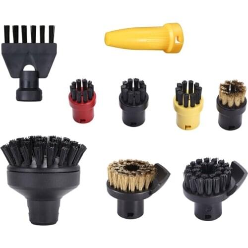 EAS-Round Brush Sprinkler Nozzle Head For Karcher SC1 SC2 SC3 SC4 Large Round Flat Brush Cleaning Brush For Sweeper Cleaning