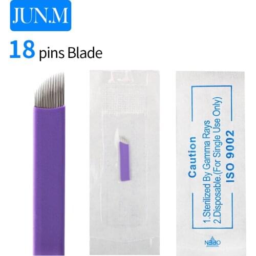 0.18mm 100pcs/lot Tattoo needle blade18pins permanent makeup blades needles for manual pen microblading needle blade-B5