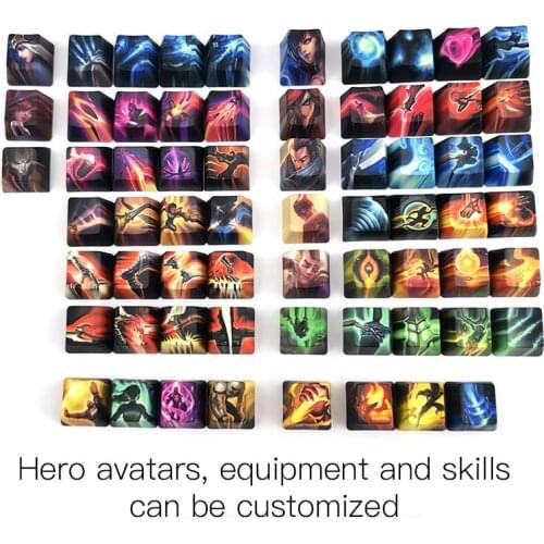 Personality Keycap For Mechanical Gaming Mini Keyboard GK61 ANNE PRO 2 60% Keyboard Custom OEM Keycaps League of Legends （LOL