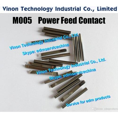 2pcs) M005 Power Feed Contact X054D345H01 2.5x3x27.5mm Upper Current Supply X054-D345-H01,X054D345H02 for Mitsubishi DWC-G,H,HA