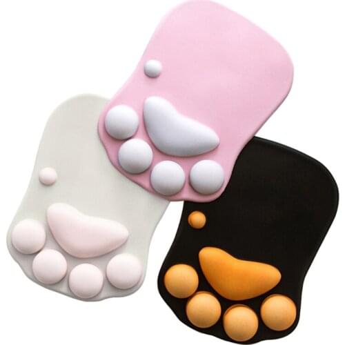 Cute Cat Paw Mouse Pad Anti-Slip Silicone Mice Mat PC Laptop Computer Office Comfort Wrist Rest Support Gaming Accessory 32CA