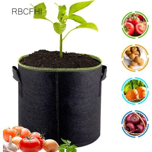 RBCFHl 1PC Grow Bags Garden Plants Growth Seedling Pots Fabric Eco-Friendly Aeration For Greenhouse Agriculture Vegetable Tools