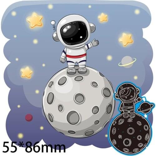 Astronaut Metal Cutting Dies Stencil Scrapbooking DIY Album Stamp Paper Card Mold Embossing Decoration