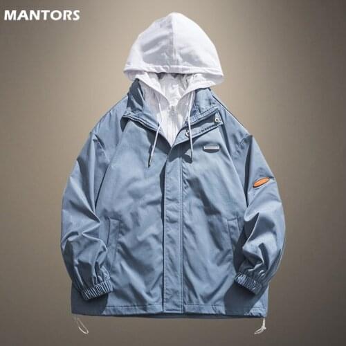 2021 Spring Autumn Mens Baseball Jacket Outdoor Hooded Bomber Jacket Men Harajuku Hip Hop Streetwear Coats Outwear Multicolor