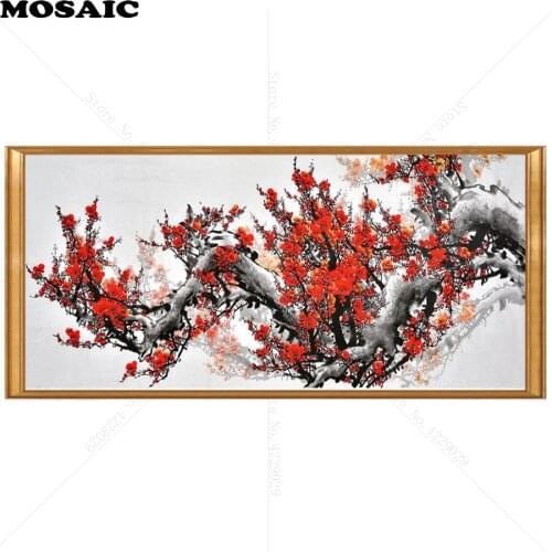 New,5d Diy Diamond Painting Embroidery Cross Stitch plum blossom For Christmas Gift Diamond Mosaic Needlework Art home Decor