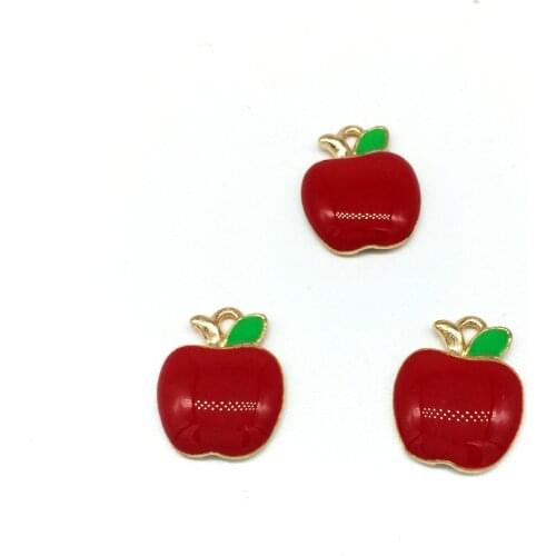 10pcs New Fruit Christmas Peace Fruit Pendant Alloy Jewelry Pendant Accessories Small Fresh