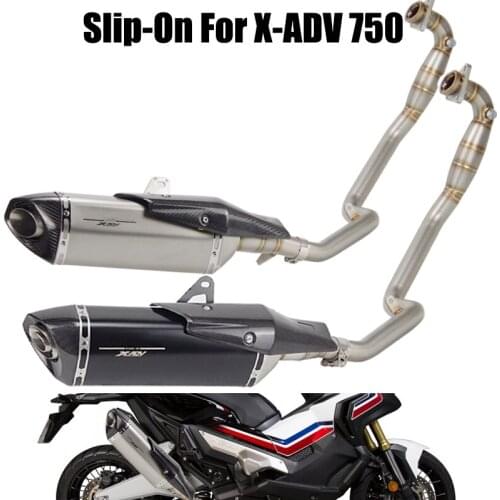 Motorcycle Full System For X-ADV750 Front Link Pipe Exhaust Muffler Tube Header Slip On for X-ADV 750 XADV