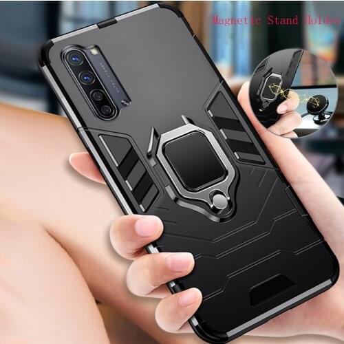 Shockproof Case For OPPO Reno 3 Pro Case Reno 2 Ace K3 A1K Armor Bumper Ring Holder Cover For OPPO Realme 3 5 Pro X X2 XT C2 X50