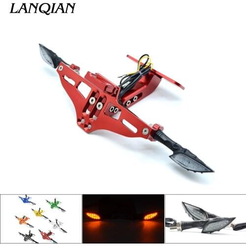 Motorcycle License Plate Frame indicator lights Bracket For BMW HP2 Enduro HP2 Megamoto HP2 C600 C650 Sport