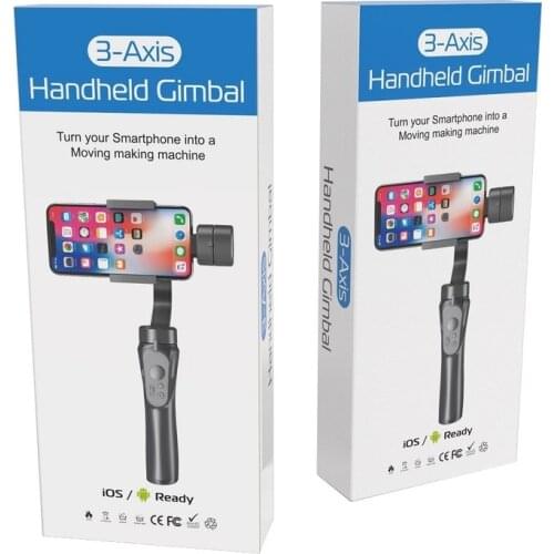 H4 Cell Phone Stabilizer Anti-shake Three-axis Stabilizer Hand-held Camera Stabilizer for Action Camera