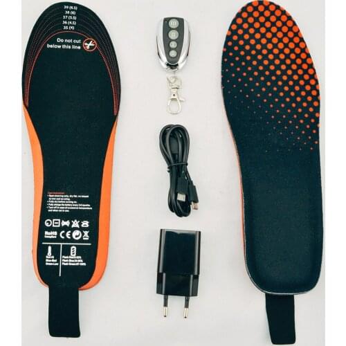 3.7V 1800mAh Winter Electric Heating Insole USB Smart Remote Control Heating Insole Cuttable Warm Insole For Outdoor Sports