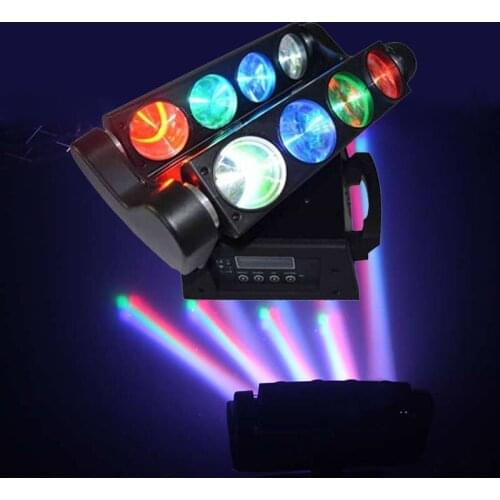 LED Spider Moving Head Beam Light 8x10w RGBW 4in1 LED DMX512 Professional Beam Light DJ /Bar /Party /Show /Stage Lighting