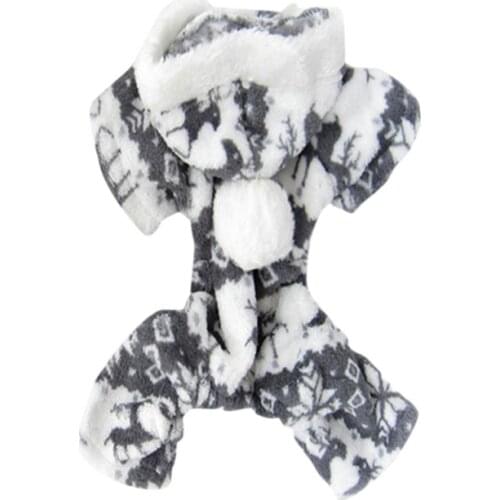 Dog Warm Hoodies Pet 4-Legged Flannel Autumn Winter Hooded Breathable Sweatshirt Skin Dogs Jumpsuit Costume