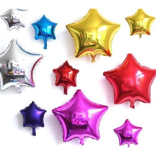 5-18Inch 5pcs Heart Foil Balloons Wedding Star Foil Balloon Moon Helium Balloons Marriage Birthday Party Decorations