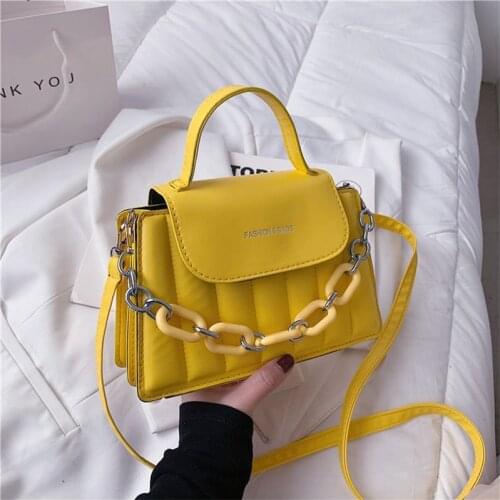 PU Leather Women Fashion Bags 2021 Luxury Designer Girls Female Shopper Casual New Solid Color Chain Classic Purses and Handbags