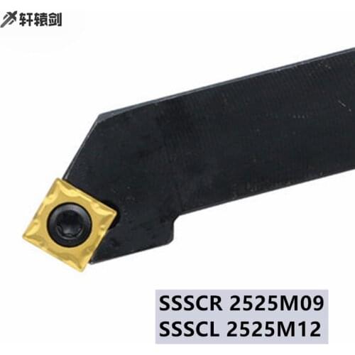 1PC SSSCR SSSCL 2525M09 2525M12 Tool Shank External Turning Tool Machine Clamping Boring Lathe SCMT