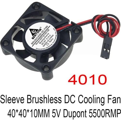 10PCS Gdstime 4010 Dupont Connector40*40*10mm 2 Pin DC Fan 5V 40x10mm 2 Wire 40mm Cooler 4cm Cooling axial Fan