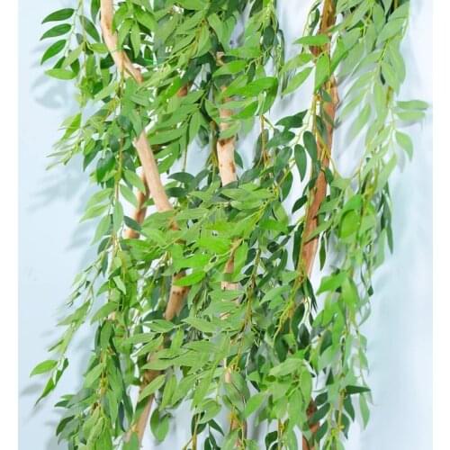 170CM Hanging Willow Leaves Artificial Plants Vine Rattan Garden Home Decor Silk Green Leaf Wedding Props Christmas Decoration