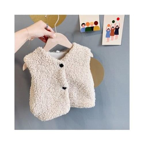 2019 Winter Warm Children Vest for Baby Girl Waistcoat Kids Clothes Toddlers Jacket Coats Girls Vest 80~120 fleece solid hotsale