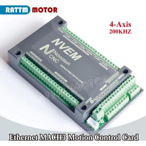 4 Axis Ethernet NVEM CNC Controller 200KHZ MACH3 Motion Control Card for Stepper Motor Servo motor New products