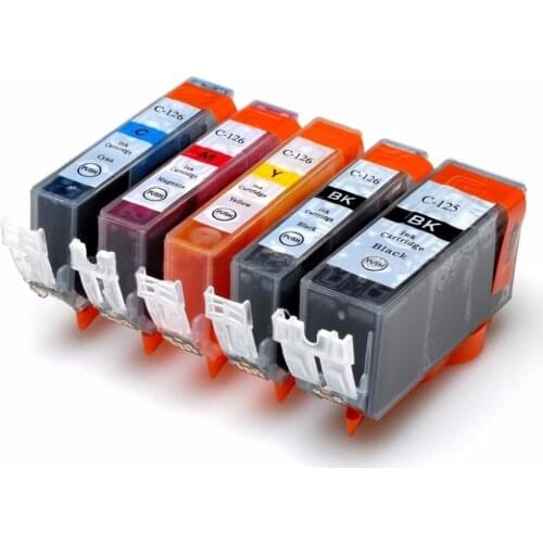 6PK compatible ink cartridge PGI 125BK CLI 126BK C/M/Y/GY for PIXMA MG6110 MG6210 free shipping