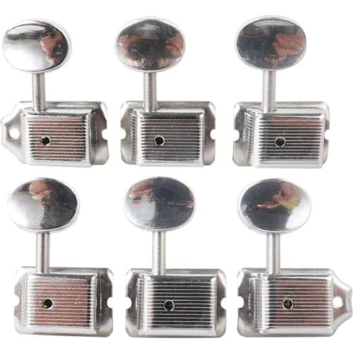 6-in-line Vintage Style Electric Guitar String Tuning Pegs Keys Silver 6R Tuner Machine Heads For Guitar New