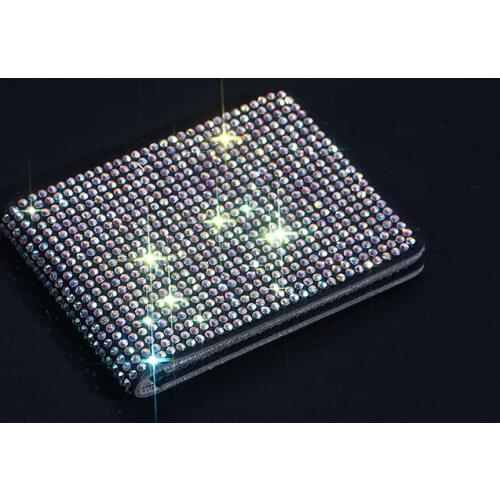 Diamond Car Driver License Holder Leather Cover for Car Driving Documents Business Holder Car Bling Accessories for Girl Woman