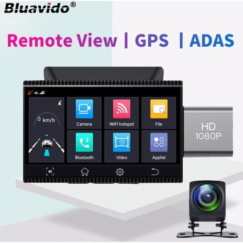 Bluavido 4G Android 8.1 Car DVR GPS Dual Camera FHD 1080P auto video Recorder WiFi Dash cam Night 24 Hour Vision Parking Monitor