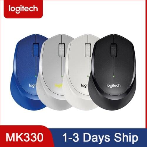 Logitech M330 Silence Plus Wireless Mouse 3 Buttons Line-By-Line Scrolling High Precision Tracking Fit Right- Or Left Users