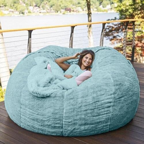 New style plush giant bean bag cover warm and soft bean bag sofa cover removable and washable double sofa support Dropshipping