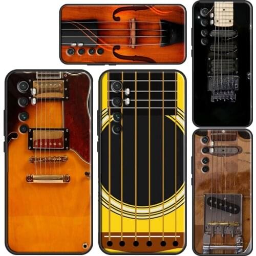 Guitar Violin Fiddle Music Case For Xiaomi Mi 11 Lite Note 10 A3 Mi 10T Pro 11 Ultra Cover For POCO X3 Pro F2 F3 M3