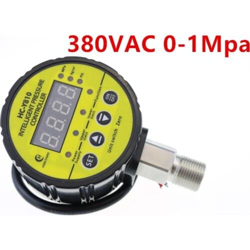 380VAC 0-1Mpa Air Compressor Pressure Switch Digital Pressure Gauge Relay output HC-Y810