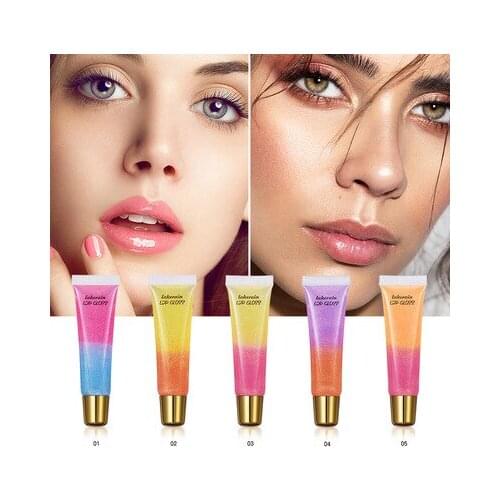 Two-Tone Lip Gloss Moisturizing Gradient Color Hose Lip Care Portable Size