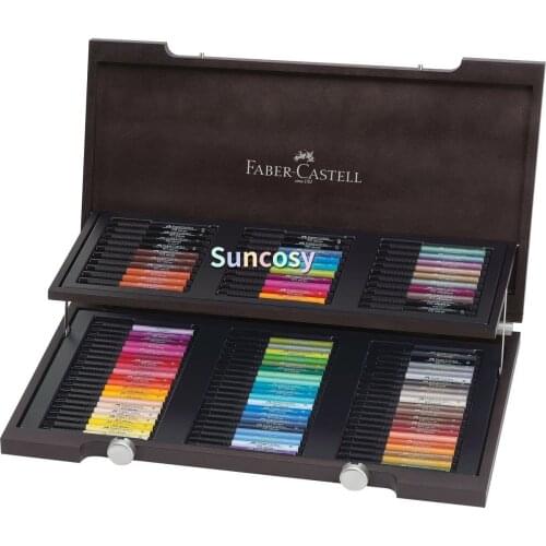 Faber-Castell Pitt Artist Pens Wood Case Gift Set - 90 Pens,PITT Artist Pen Facilitates Multi-faceted Drawing