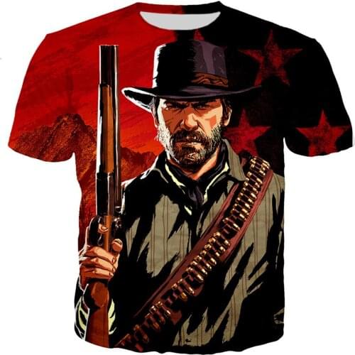 Hot Game Red Dead Redemption 3D Printed T-Shirt Men Women Fashion Cool Fans Tshirts Boy Girl Casual Clothes Party Gift Tees Top