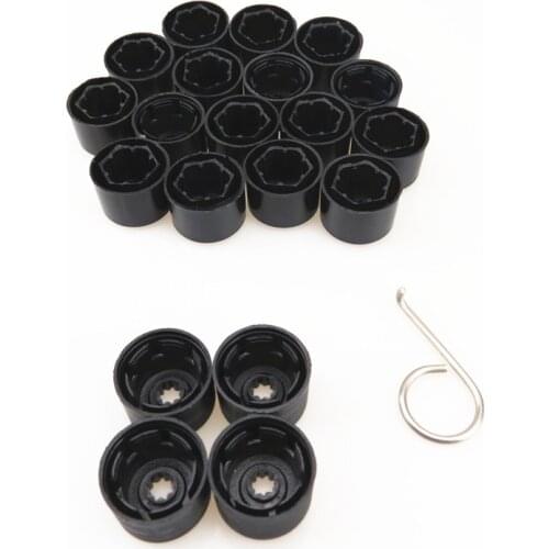 AZQFZ 20 Pcs Wheel Lug Center Nut Covers Caps Lug Bolt For VW Passat Golf Rabbit GTi EOS Tiguan CC Beetle 1K0601173A 6X0012243