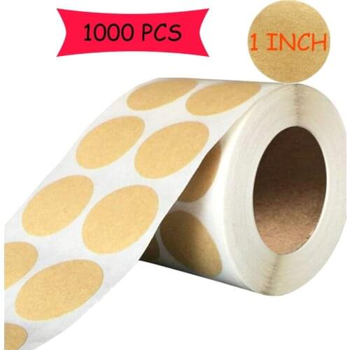 Kraft Paper Coding Dot Label Self-Adhesive Peel And Stick Brown Natural Dot Stickers For Teacher Assorted Diy Decoration Sealing